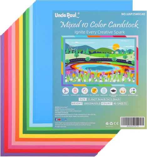 Vista 8 de Uncle Paul 40 hojas de cartulina rosa Bloming – 8.5 x 11 pulgadas de doble cara, papel de impresora de 65 libras, perfecto para álbumes de recortes