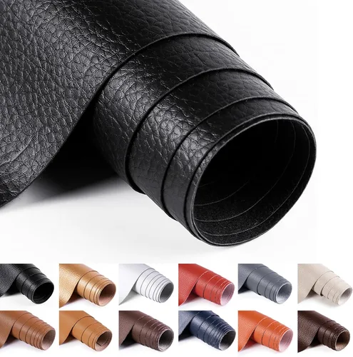Vista 7 de ANMINY - Tela de piel sintética de vinilo de 54 pulgadas de ancho para tapicería por yarda, de 0.7MM de grosor, cuero PU suave, material de vinilo