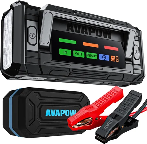 Vista 12 de AVAPOW TJ18 Arrancador de coche – 5000A 12V batería arrancador portátil