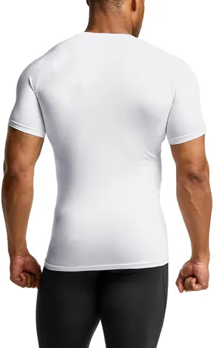 Vista 3 de TSLA - Paquetes de 1 o 3 camisetas de compresión para hombre, FPU 50+, de secado rápido, de manga corta, camiseta de entrenamiento atlético