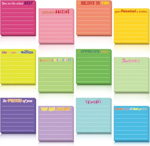 Vista 56 de Yinder 12 notas adhesivas inspiradoras, bonitas notas adhesivas motivacionales, regalos de agradecimiento a los empleados, a granel para profesores