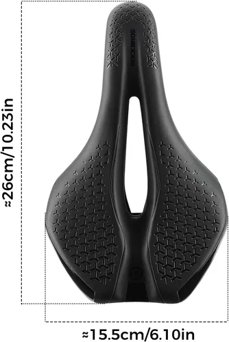Vista 6 de ROCKBROS Asiento de bicicleta cómodo, silla de bicicleta ergonómica Wave Negro