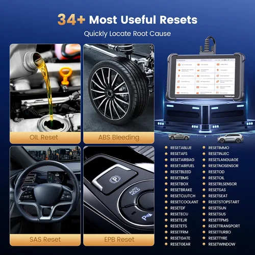 Vista 5 de THINKCAR THINKSCAN 689 OBD2 escáner, herramienta de escaneo bidireccional con 34+ restablecimiento, más de 3000 pruebas activas, codificación ECU
