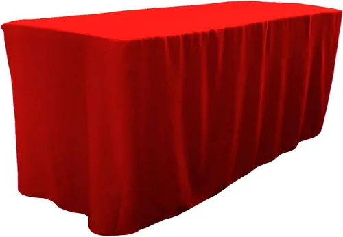 Vista 24 de LA Linen Mantel ajustable de popelina de poliéster, 96.2 in de largo x 30.0 in de ancho x 76.2