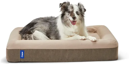 Vista 9 de Casper Cama para perro, espuma viscoelástica de felpa, pequeña, color azul