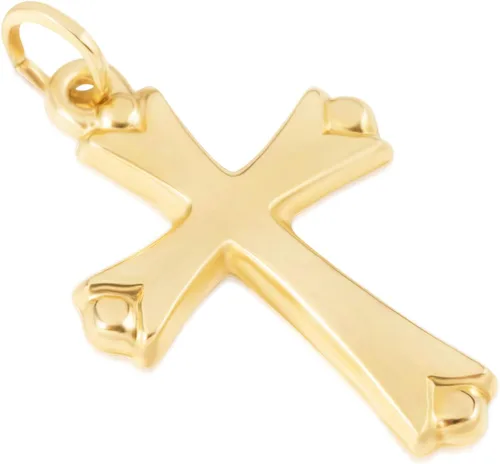 Vista 18 de Dijes religiosos de oro amarillo de 14 quilates para hombres y mujeres – disponible en varios diseños
