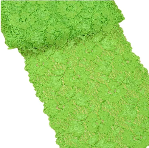 Vista 17 de MSCFTFB Cinta bordada de flores de encaje elástico de 5 yardas de ancho de 6.3 pulgadas de ancho para decoración de ropa, manualidades, boda, baby