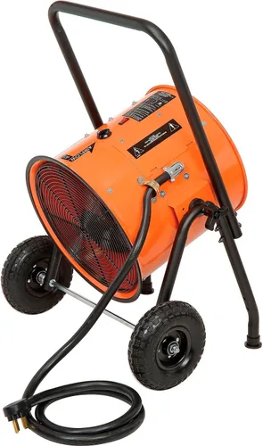Vista 5 de Global Industrial 34120 BTU Calentador eléctrico portátil de salamandra con cable de 8 pies, termostato ajustable, 240 V, 1 fase, 10000 W