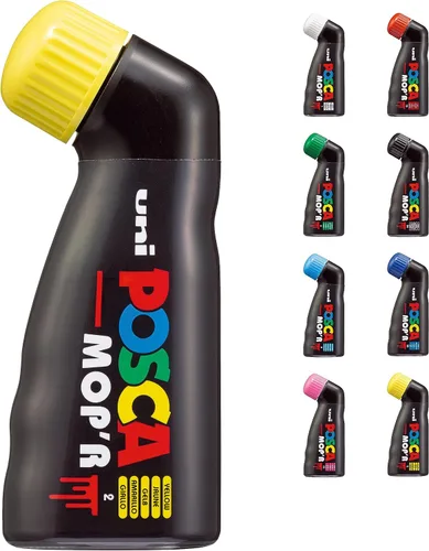Vista 6 de Uni® POSCA MOP'R PCM-22 - Rotuladores de pintura a base de agua, punta redonda (3.0-19.0mm), colores surtidos, pack de 8 Multilcolor