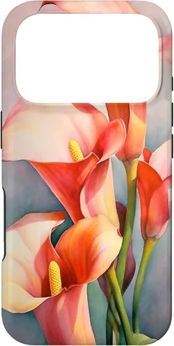 Vista 30 de Calla Lilies Flower Floral Watercolor Case for iPhone 17