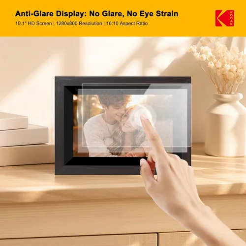 Vista 4 de KODAK Marco de fotos digital WiFi de 10.1 pulgadas con almacenamiento de 32 GB, marco de fotos digital inteligente electrónico, pantalla táctil IPS