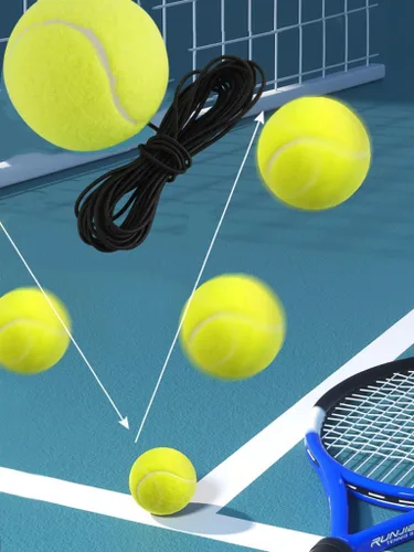 Vista 4 de Entrenador de tenis Dispositivo de práctica de tenis, pelota de entrenamiento de tenis con cuerda para entrenador de tenis solo, principiante
