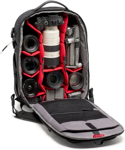 Vista 4 de Manfrotto PRO Light Backloader M, mochila profesional para cámaras, acceso superior y trasero, soporte de trípode doble, mochila acolchada