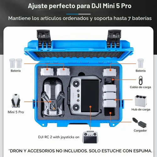 Vista 2 de Lykus Titan MM510 - Funda rígida impermeable para DJI Mini 5 Pro y RC2