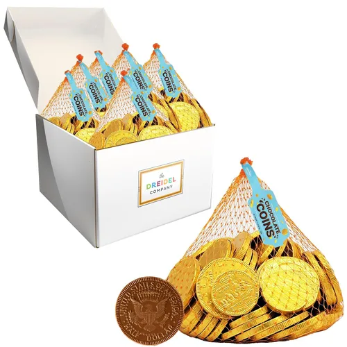 Vista 6 de Monedas de chocolate europeo para Chanukkah, UO-D Kosher