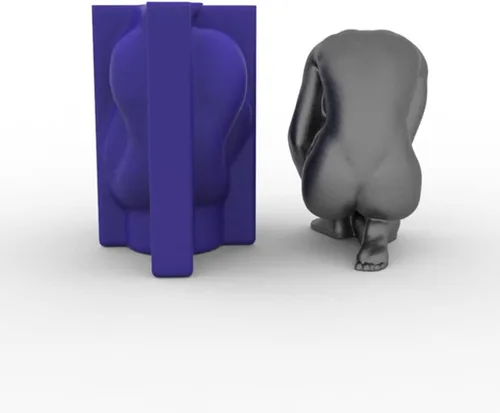 Vista 6 de Molde de silicona para cuerpo humano 3D - Molde grande de yeso de jabón para velas de chocolate con fondant