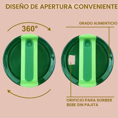 Vista 3 de Stanley - 2 tapas de repuesto para vasos Stanley de 40 onzas, a prueba de derrames y salpicaduras, accesorio para vaso Stanley Quencher (verde)