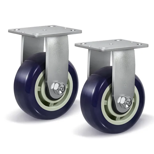 Vista 40 de Ruedas giratorias industriales de 4 x 2 pulgadas, poliuretano en rueda de polipropileno, ampliamente utilizadas para camiones de plataforma U-Boat