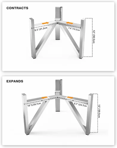 Vista 2 de Onlyfire - Soporte para fogata de acero inoxidable para estufa individual de 15 pulgadas y fogata de 19.5 pulgadas, accesorio para fogatas al aire