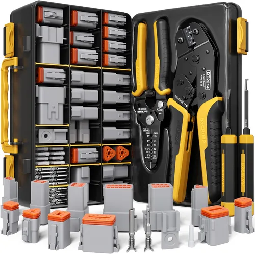 Vista 11 de Kit de herramienta de crimpado de conectores DxCRIMP Deutsch DT Series, conectores eléctricos impermeables para automóviles de 2/3/4/6 pines