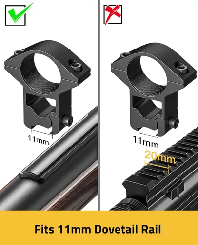 Vista 7 de CVLIFE 3-9x40 Mira Compacta de Rifle con Retículo de Punto de Mira y Monturas para Apuntar Rápido