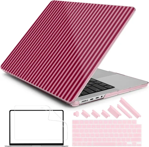 Vista 12 de DONGKE Funda para M5 MacBook Pro de 14 pulgadas 2025 2024-2021 M4 M3 M2 M1, cubierta de carcasa dura de plástico compatible con A3434 A3112 A3401