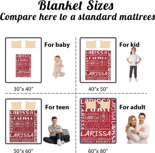 Vista 6 de Manta personalizada con nombre para niños, manta personalizada con nombre de bebé súper suave para niños y niñas, manta con monograma con nombre
