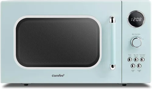Vista 9 de COMFEE' CM-M093ARD - Horno microondas retro con 9 programas preestablecidos, cocción rápida de varias etapas, función de reinicio del plato