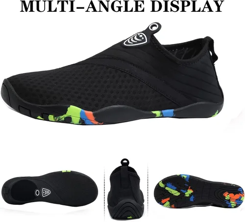 Vista 6 de Zapatos acuáticos para hombre y mujer de secado rápido ligeros para playa piscina calcetines para natación yoga surf conducción canotaje