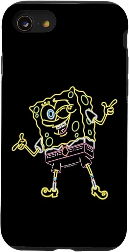 Vista 18 de Spongebob Squarepants Carcasa Neon Line Art para iPhone 17