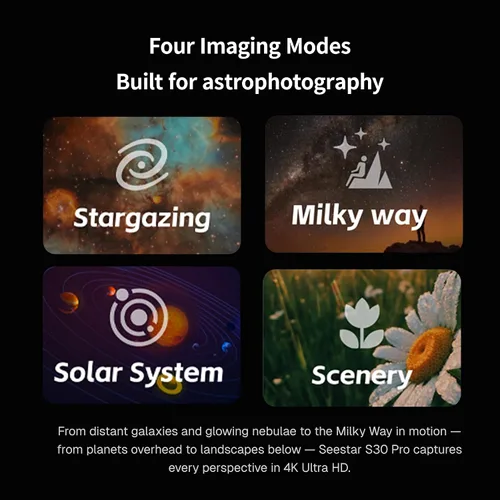Vista 5 de ZWO Telescopio inteligente Seestar S30 Pro, astrofotografía controlada por