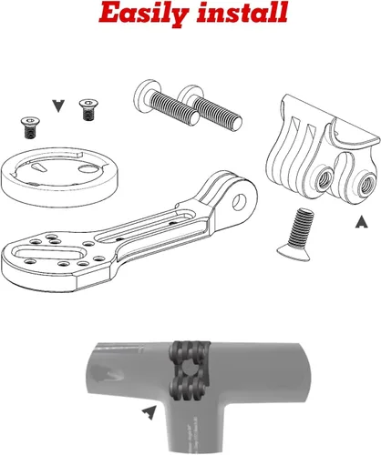 Vista 5 de x xotic tech Soporte de ángulo ajustable para computadora compatible con manillar integrado Colnago CC01 V4Rs C68, compatible con Garmin o Wahoo