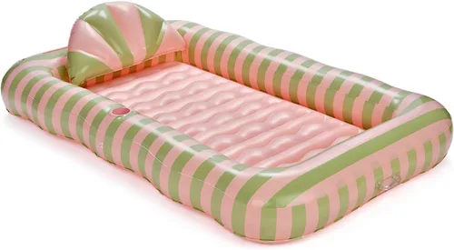Vista 10 de FUNBOY Tanning Pool Lounger Float, XL 72'' x 48'' Pool Float with Custom Pillow and Large Cup Holder, Perfect for Pool or Backyard.