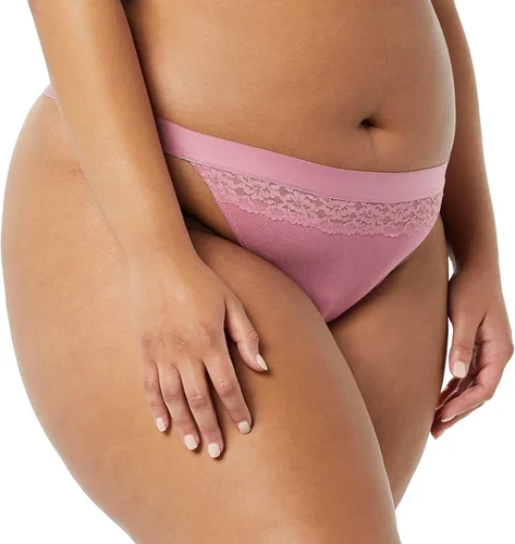 Vista 5 de Tienda Essentials Ropa interior de algodón y encaje para mujer, paquete de 4