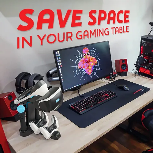 Vista 3 de Skywin VR Charging Stand - PSVR Charging Stand to Showcase, Display, and Charge your PS5 VR (PS5 Controller) (PS5)
