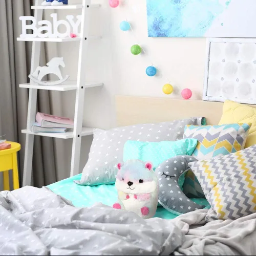 Vista 6 de ArtCreativity Hámster Belly Buddy, hámster de peluche de 7 pulgadas, juguete súper suave y tierno, bonita decoración de guardería, el mejor regalo