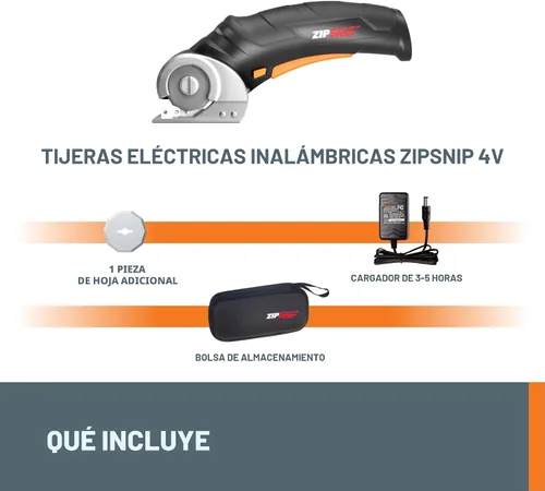Vista 8 de Worx Zipsnip - Tijeras eléctricas inalámbricas, cortador de caja de cartón recargable, tijeras de tela potentes de 4 V con 2 cuchillas de seguridad