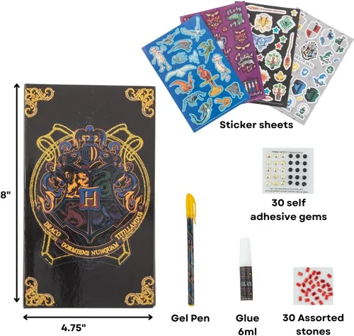 Vista 2 de Innovative Designs Harry Potter - Juego de diario brillante para niños, con calcomanías y gemas