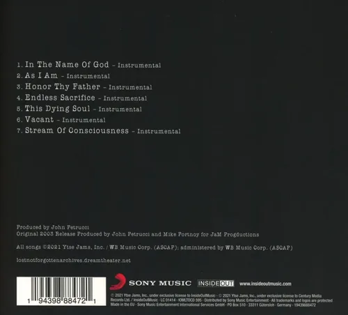 Vista 2 de Lost Not Forgotten Archives Train Of Thought Instrumental Digi