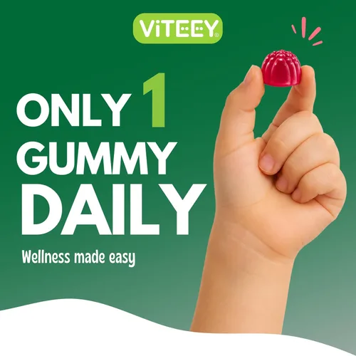 Vista 4 de Viteey - Gomitas de zinc para niños, 15 mg, sabrosas gomitas masticables con sabor a bayas Immune Support - Powerful Natural Antioxidant, Kids