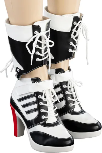 Vista 2 de Botas de tacón alto Harley Girl Villain Squad Halloween disfraz Cosplay