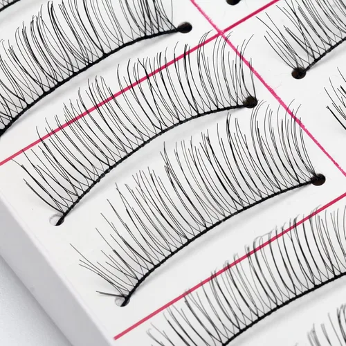 Vista 4 de AHIER 50 pares de pestañas postizas hechas a mano de Taiwán de aspecto natural pestañas postizas pestañas clásicas