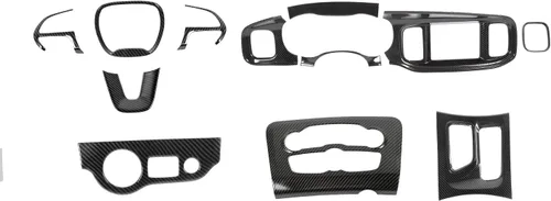 Vista 12 de Hoolcar para Dodge Charger 2015+ Kit de Embellecedores de Decoración Interior, Panel Central de Control del Tablero, Embellecedor del Panel
