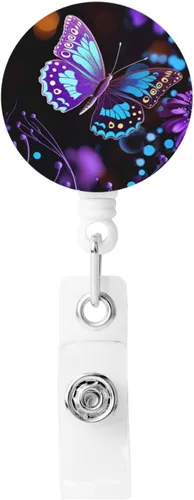 Vista 9 de Soporte retráctil para tarjetas de identificación con estampado de piedras de hierba, clips de carrete de insignia, lindo clip para tarjetas