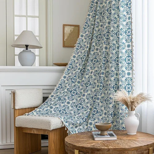 Vista 25 de Cortinas estampadas para sala de estar, artesanías populares, 54 pulgadas de largo, estilo indio, hippie, bohemio, con bolsillo para cortinero B2