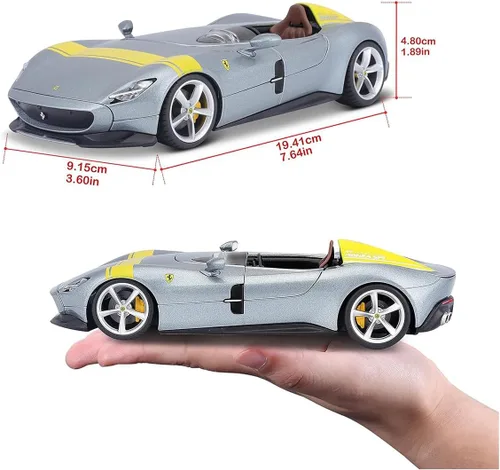 Vista 6 de Bburago 1:24 R&P Ferrari Monza SP-1 - Gris