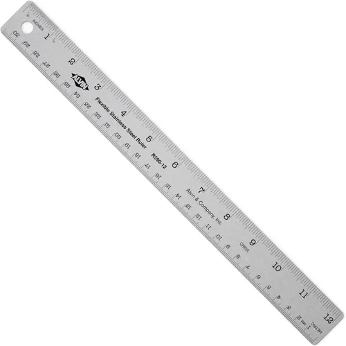 Vista 8 de Alvin, Regla de acero inoxidable, metal, 6 pulgadas