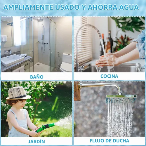 Vista 6 de Honoson - Juego de 1 limitador de flujo de cabezal de ducha, 1.2/1.5/1.8/2/2.2/2.5 GPM Restrictor de flujo de ducha de 1/2 pulgada, para cabezal