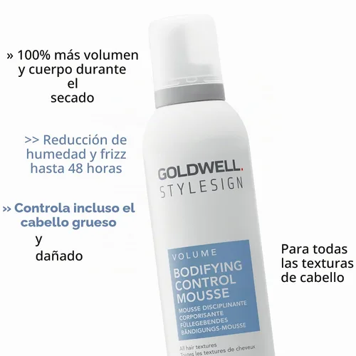 Vista 5 de Goldwell Mousse de control Bodifying StyleSign Volumen + Defensa contra el calor