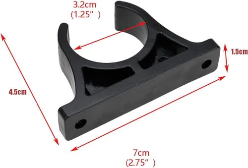 Vista 2 de Quluxe Soporte de clip de paleta de 4 piezas, plástico, negro para canoas, kayaks, pontones, accesorios de kayak